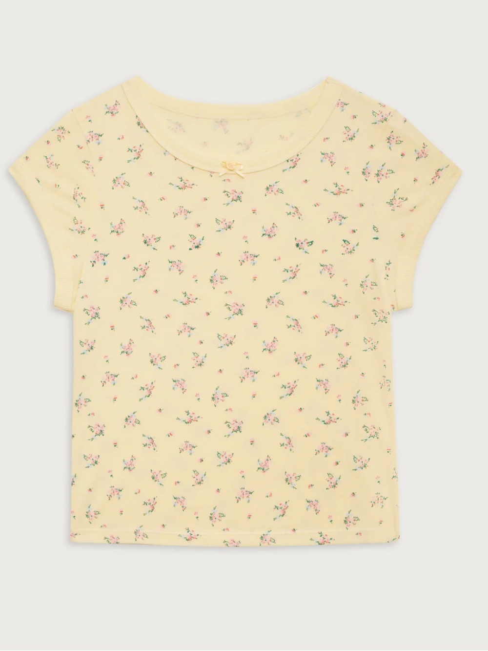 Frankie’s Bikinis Archie Floral Cotton Short Sleeve Baby Tee